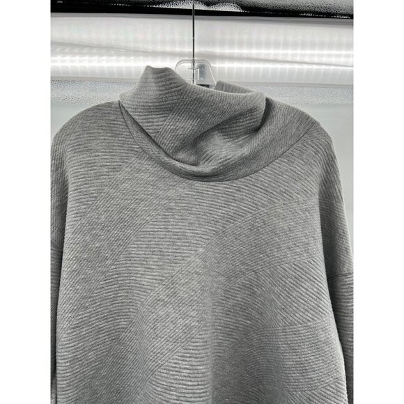 Balance Collection Cowl Neck Ribbed Sweater Gray Size Medium - Picture 2 of 8